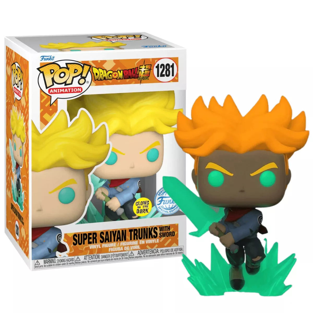 Dragon Ball Super - Super Saiyan Trunks with Sword Glow GITD Pop! Vinyl #1281