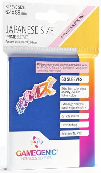 Gamegenic Prime Japanese Sized Sleeves (62mm x 89mm) (60 Sleeves Per Pack)