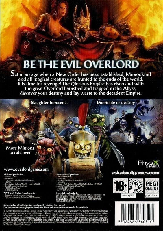 Overlord II 2 PC Game 2009 Windows 7 8 10 11