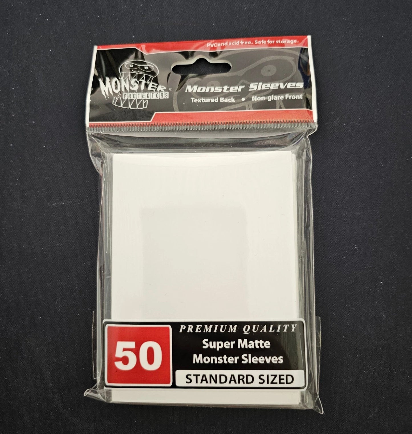 BCW Monster Deck Protectors Standard Matte White (50 Sleeves)